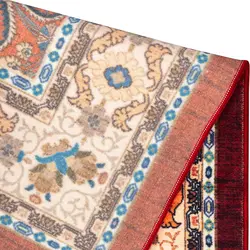 فرش گبه طرح فلور لاکی حاشیه کرم کد 900411