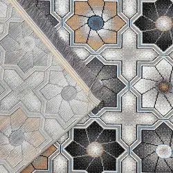 گلیم طرح ستاره هشت پر 320 شانه کد 610502