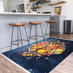 فرش آشپزخانه طرح پاستیل و آبنات کد 101450 (700 شانه تراکم 3300 )