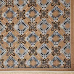 گلیم طرح لوزی چهارگل 320 شانه کد 610807