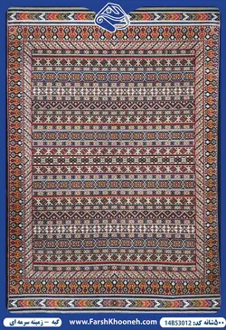 فرش گبه 500 شانه کد 14B53012 زمینه سرمه ای