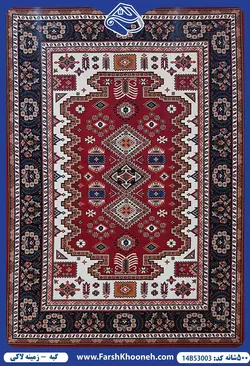 فرش گبه 500 شانه کد 14B53003 زمینه لاکی