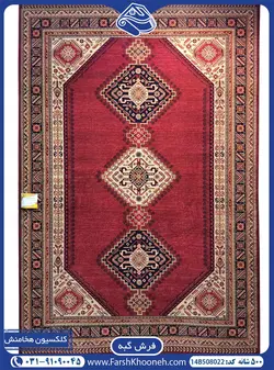 فرش گبه سه خشتی لاکی 500 شانه کد: 508022