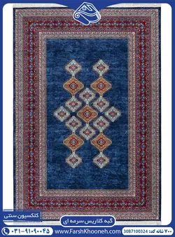 فرش گبه طرح ترنج خشتی 700 شانه کد: 7100324
