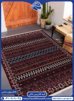 فرش گبه ماشینی طرح دستباف 700 شانه کد: 7100314