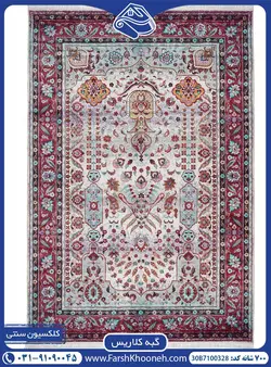 گبه زمینه روشن حاشیه قرمز 700 شانه کد: 7100328