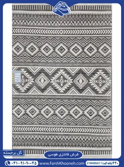 فرش فانتزی طرح گبه طوسی کد: 1-40647