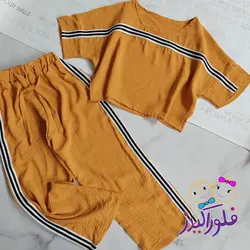 کراپ و شلوار ابر و بادی