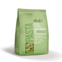 پاستا فسیلی بدون گلوتن با آرد نخود فرنگی و برنج قهوه‌ای دیالسی