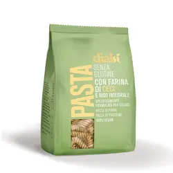 پاستا فسیلی بدون گلوتن با آرد نخود و برنج قهوه‌ای دیالسی