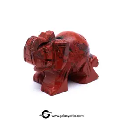 مجسمه تراش دست فیل جاسپر سرخ - استودیوی هنری گلکسی