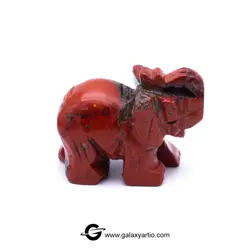 مجسمه تراش دست فیل جاسپر سرخ - استودیوی هنری گلکسی