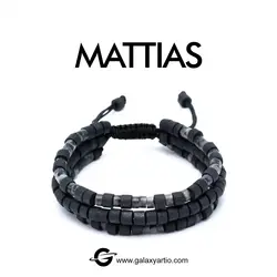 دستبند ماتیاس - استودیوی هنری گلکسی - دستبند سنگ و چوب