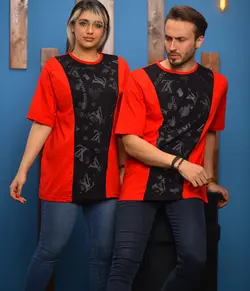 تیشرت ال وی دو رنگ - چاپ تیشرت-گیم استیشن