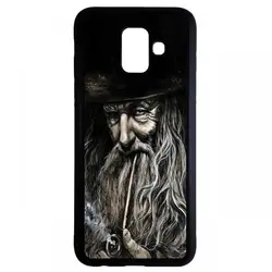 کاور samsung galaxy a6 plus طرح پیرمرد با پیپ کد ۳۸۲۰