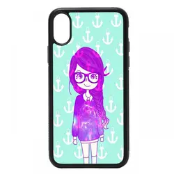 قاب گوشی apple iphone x-xs طرح دخترانه کد ۰۱۸۲