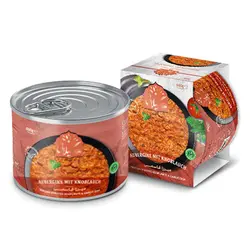 کنسرو خوراک لوبیا و قارچ - 460 گرمی - گیلانیتو