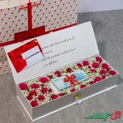 باکس گل و پول مدل مارال  [رز مینیاتوری قرمز] ارسال فوری