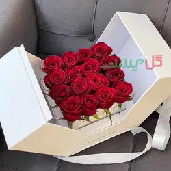 باکس گل رز پالیز - خرید باکس گل سورپرایزی + 9 شاخه رز