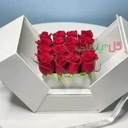 باکس گل رز پالیز - خرید باکس گل سورپرایزی + 9 شاخه رز