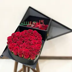 باکس گل خفاشی - جعبه گل رز برای تولد آقایان - ارسال رایگان