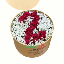 باکس گل عدد 2 - جعبه گل لوکس با رز هلندی + ارسال رایگان