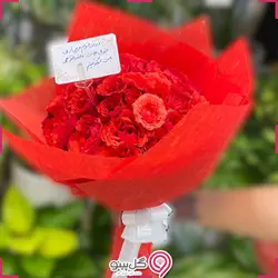 دسته گل رز هلندی 20 شاخه و بیشتر
