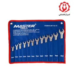 مجموعه 12 عددی آچار یکسر تخت یکسر رینگی مستر تولز مدل MT110-12