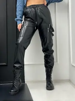 شلوار چرم بغل روبان دار