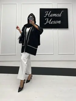 مانتو عبایی بالاتنه خامه دوزی 220005