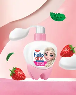 خمیر دندان پمپ کودک توت فرنگی السا