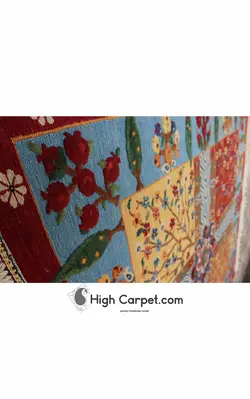 گلیم فرش دستباف یک و نیم متری ورامین کد 011262