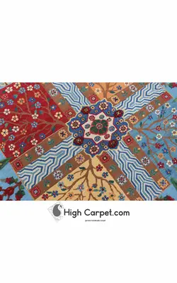 گلیم فرش دستباف یک و نیم متری ورامین کد 011262