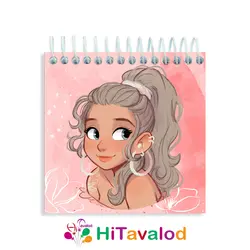 دفترچه 60 برگ مدل دختر کد D004