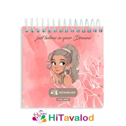 دفترچه 60 برگ مدل دختر کد D004