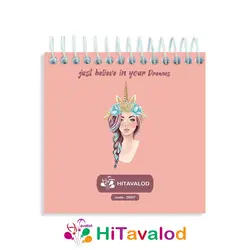 دفترچه 60 برگ مدل دختر تک شاخ کد D007