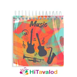 دفترچه 60 برگ مدل موسیقی فانتزی کد D210