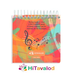 دفترچه 60 برگ مدل موسیقی فانتزی کد D210