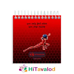 دفترچه 60 برگ مدل دختر کفشدوزکی کد D128