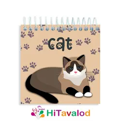 دفترچه 60 برگ مدل گربه کد D286
