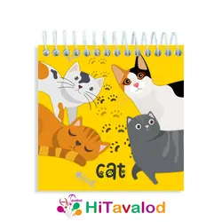 دفترچه 60 برگ مدل گربه کد D283