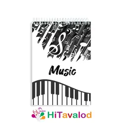 دفتر نقاشی 60 برگ مدل موسیقی کلاسیک کد N212