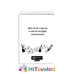 دفتر نقاشی 60 برگ مدل موسیقی کلاسیک کد N212