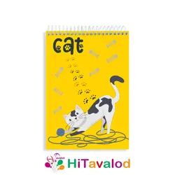 دفتر نقاشی 60 برگ مدل گربه کد N284