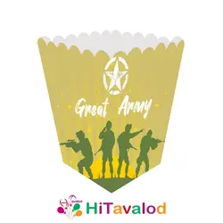 ظرف پاپکورن تم تولد ارتشی (۱۰عددی)