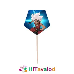 تاپر کوتاه تم تولد فرفرهای انفجاری (۱۰عددی)