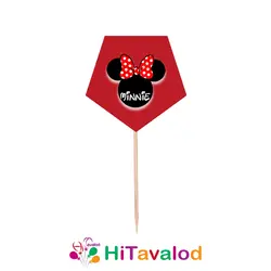 تاپر کوتاه تم تولد مینی موس قرمز (۱۰عددی)