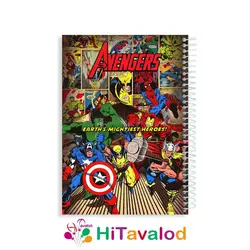 دفتر خط دار 60 برگ مدل اونجرز کد N028