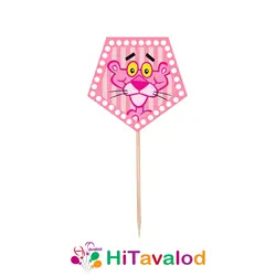 تاپر کوتاه تم تولد پلنگ صورتی (۱۰عددی)