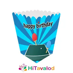 ظرف پاپکورن تم تولد پینگ پنگ (۱۰عددی)